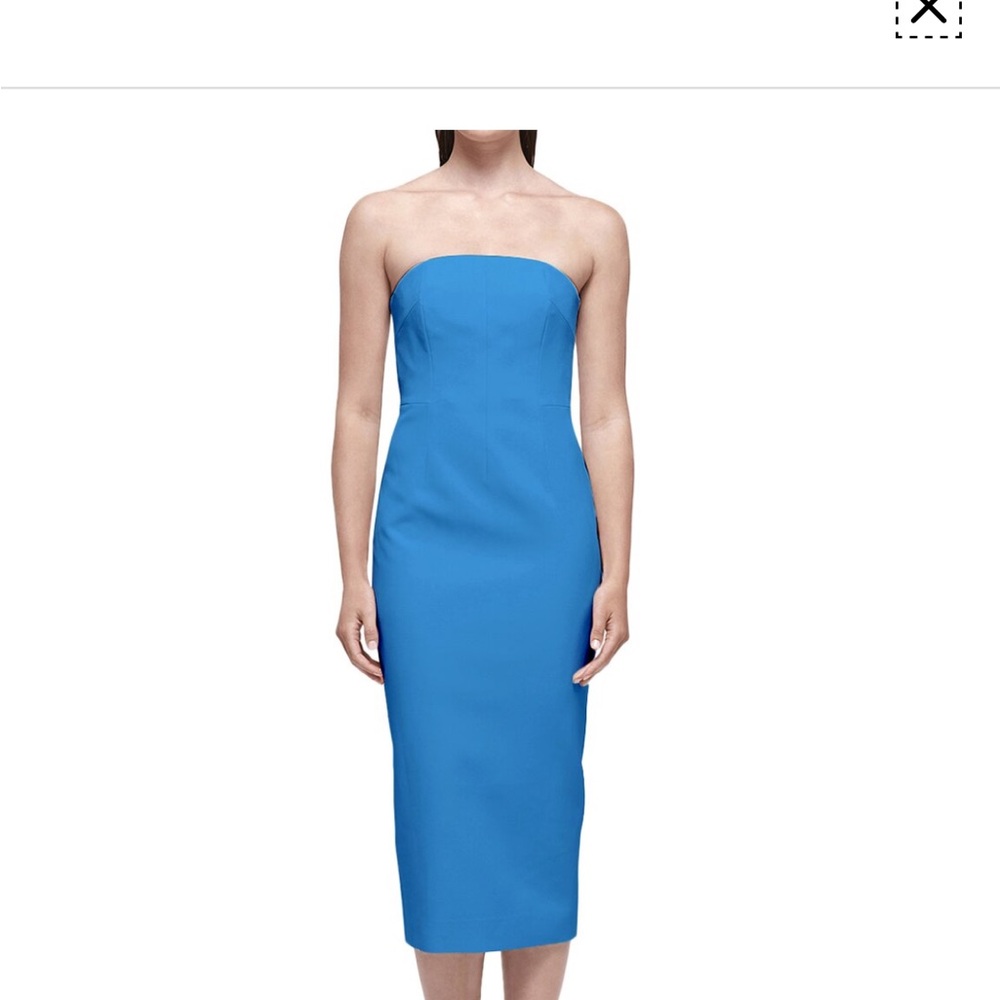 NWT Rachel Gilbert Elegant Blue Strapless Minah Dress Size: 2